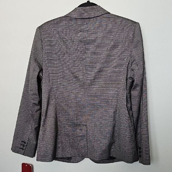 212 Collection Preppy Office NWT Size 14 Black Plaid Tailored One Button Blazer - Picture 6 of 8